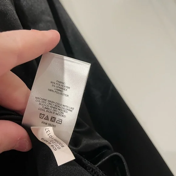 Express Black One-Shoulder Satin Blouse - Picture 5 of 8